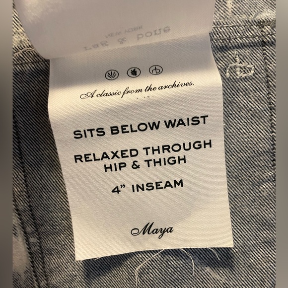 New Rag & Bone Maya High Waist Tie Dye Shorts Light Grey & white Size 28 - Picture 10 of 10